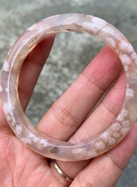 冰透小碎花百搭风转运环玛瑙手镯