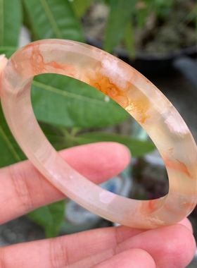 时尚风韩版高冰种黄色玛瑙手镯