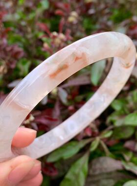 60圈粉绿樱花百搭风海洋玉髓细条