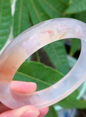 百搭马达加斯加红色飘花玛瑙手镯