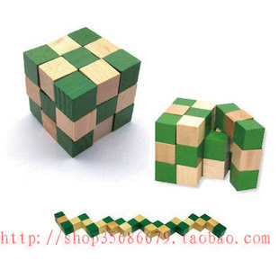 玩具益智儿童木制神龙摆尾孔明锁鲁班正方体教具学生空间学具魔方