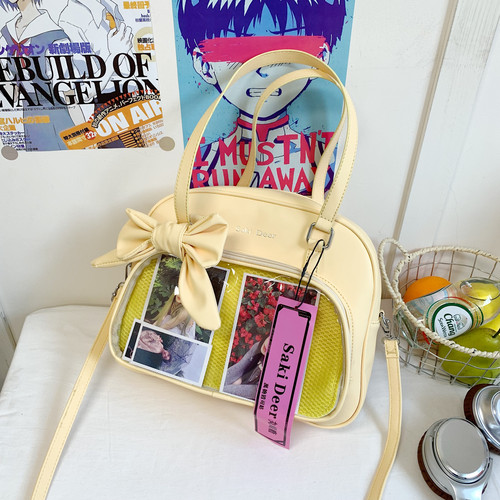 日系二次元百搭痛包蝴蝶结单肩包