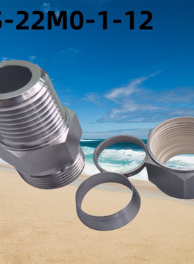 世伟洛克不锈钢卡套管接头，外螺纹连接 SS-22M0-1-12