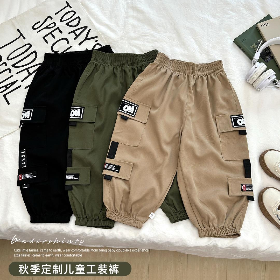 儿童休闲裤男童口袋工装