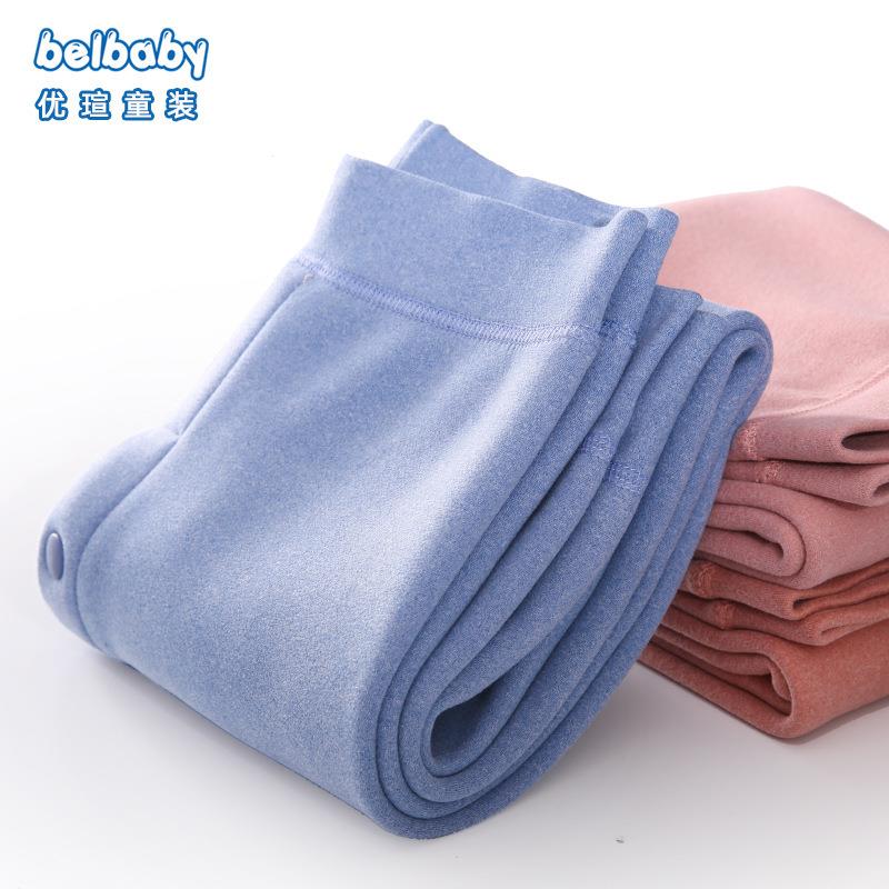 儿童德绒保暖裤学生加绒加厚校服神器女童棉裤中大童裤子男童绒裤