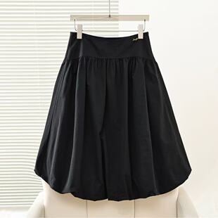 学院风甜美俏皮挺括高腰花苞裙半身裙女TTWH2611C3B 2026春夏新款