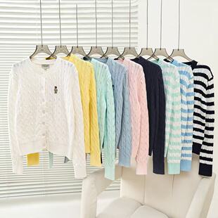 赵露思同款2026年春季新款复古绞花针织圆领毛衣开衫TTCK2612C1E