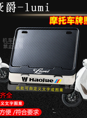 豪爵-lumi专用摩托车牌照框铝合金后牌框机车通用配件