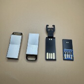 简约风电脑U盘金属外壳凹凸款 黑胶体2.03.0 两面形适用于长款