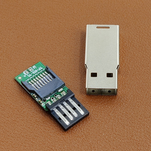 TF卡转U盘板通用板带金属塑胶壳读卡器内置式免拔固定款兼容转好