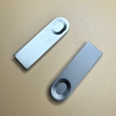 电脑IU盘外壳简约大气金属两色适合长款 黑胶体2.03.0