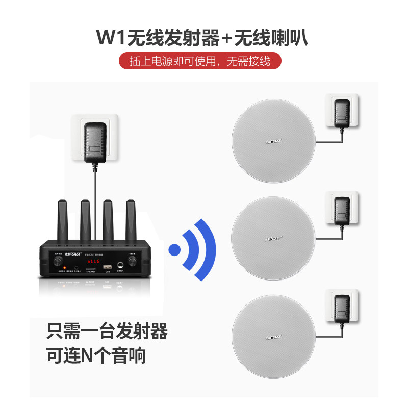 先科无线蓝牙室外防水音柱壁挂式店铺音响超市服装奶茶店背景音乐
