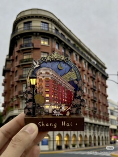 定制木质铝箔冰箱贴城市旅游纪念品工艺品