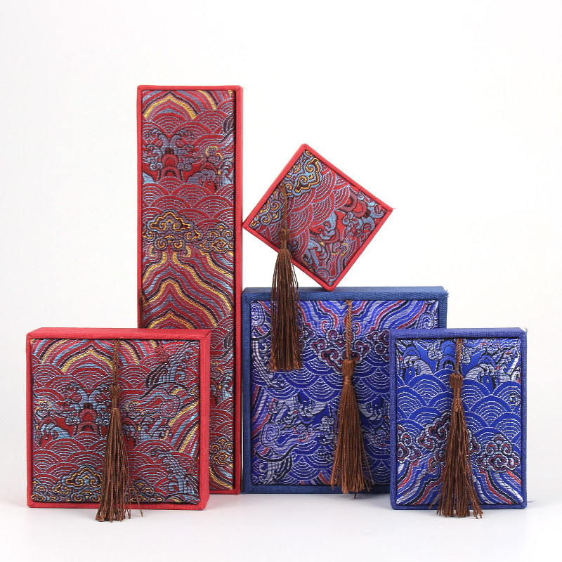 海浪花流苏首饰盒戒指吊坠手镯项链包装盒文玩手串盒珠宝麻布盒子,饰品/流行首饰/时尚饰品新,首饰盒,淘宝优惠券,粉丝福利购,淘宝优惠卷