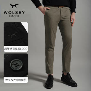 WOLSEY男士 子 休闲直筒弹力舒适运动裤 商务运动长裤