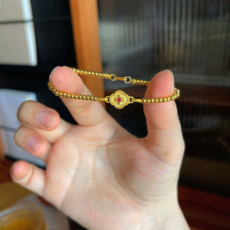 月海之心 定制款足金999手链黄金手链