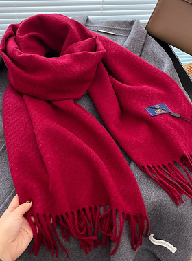 2025新款时尚感围巾女秋冬季韩版百搭保暖氛围感披肩围脖