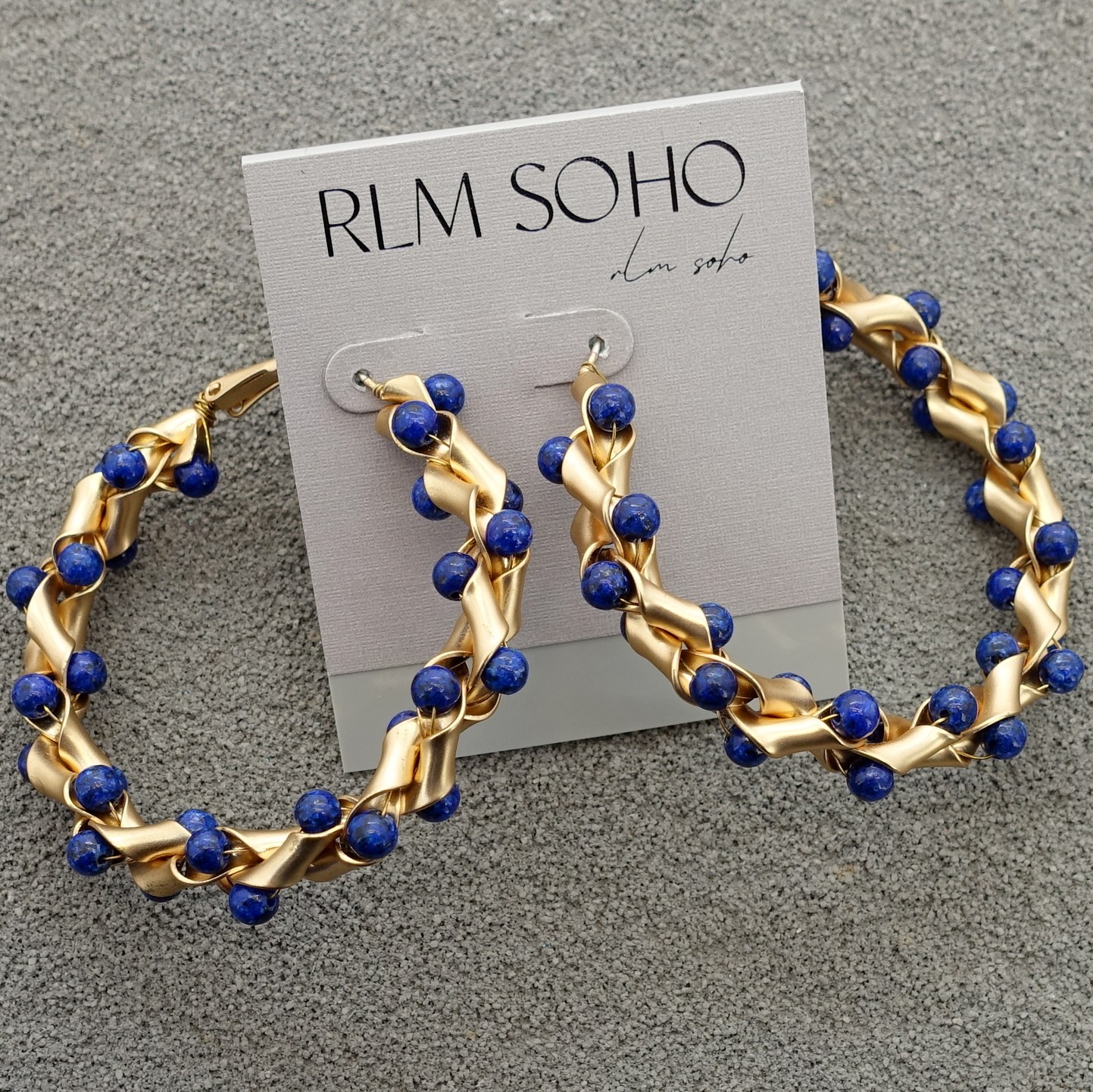 拉睦RLM SOHO天然石珠设计师腔调森女文艺范度假摄影派对耳环饰品