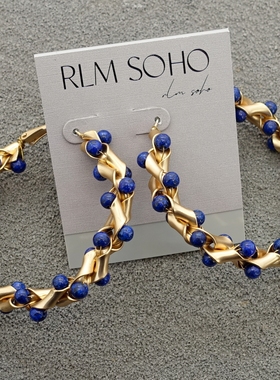 拉睦RLM SOHO天然石珠设计师腔调森女文艺范度假摄影派对耳环饰品