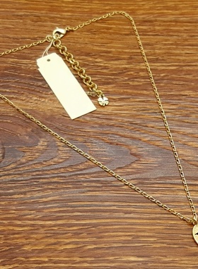 亚光磨花镀金字母H小清新森女文艺范简洁百搭创意复古风小项链