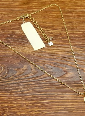 亚光磨花镀金字母K小清新森女文艺范简洁百搭创意复古风小项链