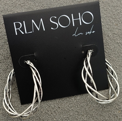 拉睦RLM SOHO做旧金银双色时尚别致几何造型森女文艺范耳圈环饰品