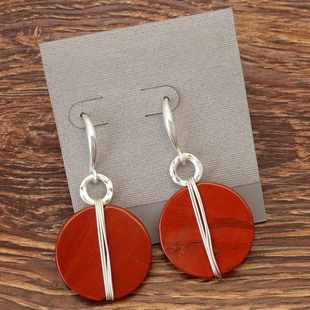 西洋欧美风天然原石头设计师腔调森女文艺范潮人个性 耳环坠饰品