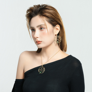 手工珐琅彩釉小鸟森女文艺范复古VINTAGE别致个性 耳环坠项链套装