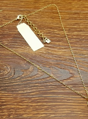 亚光磨花镀金字母M小清新森女文艺范简洁百搭创意复古风小项链