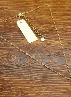 亚光磨花镀金字母D小清新森女文艺范简洁百搭创意复古风小项链