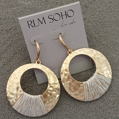 拉睦RLM SOHO西洋欧美风设计师腔调文艺朋克摇滚范手工绕丝耳环坠