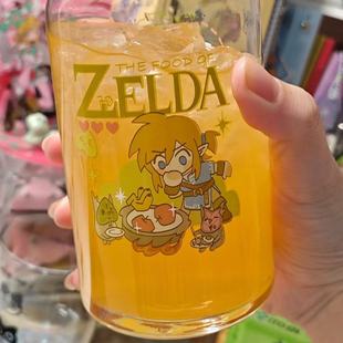 新款塞尔达传说高颜值周边林克同人谷子原创动漫玻璃杯牛奶水杯