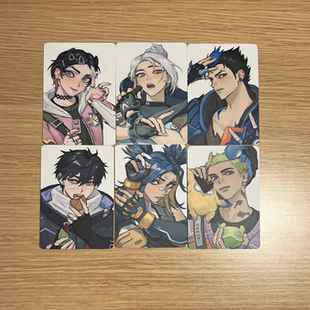 新款无畏契约周边自制暮蝶夜露捷风盖可壹决霓虹高颜值同人小卡片