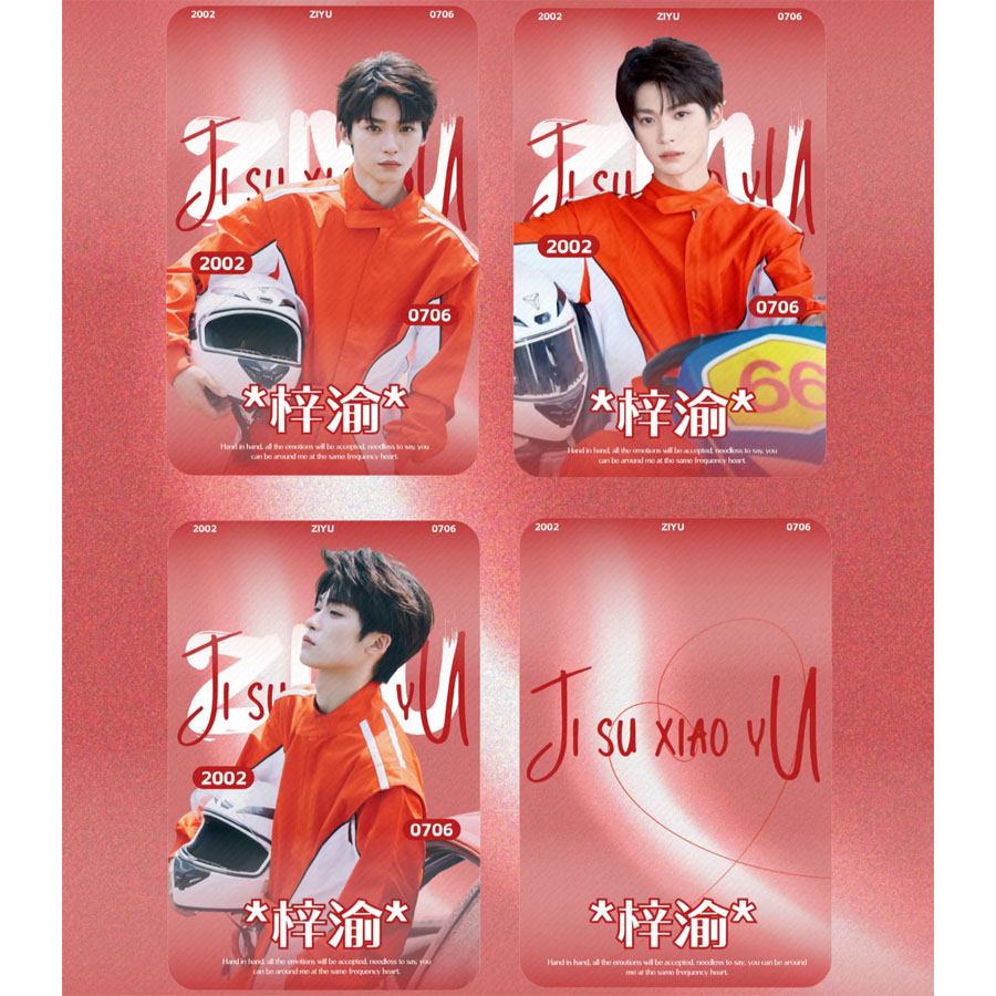 新款梓渝周边自制梓渝高颜值机车服三寸应援物料拍立得小卡送朋友