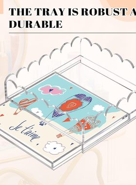 亚克力波浪形托盘 用于插入照片艺术品织物波浪形篮子