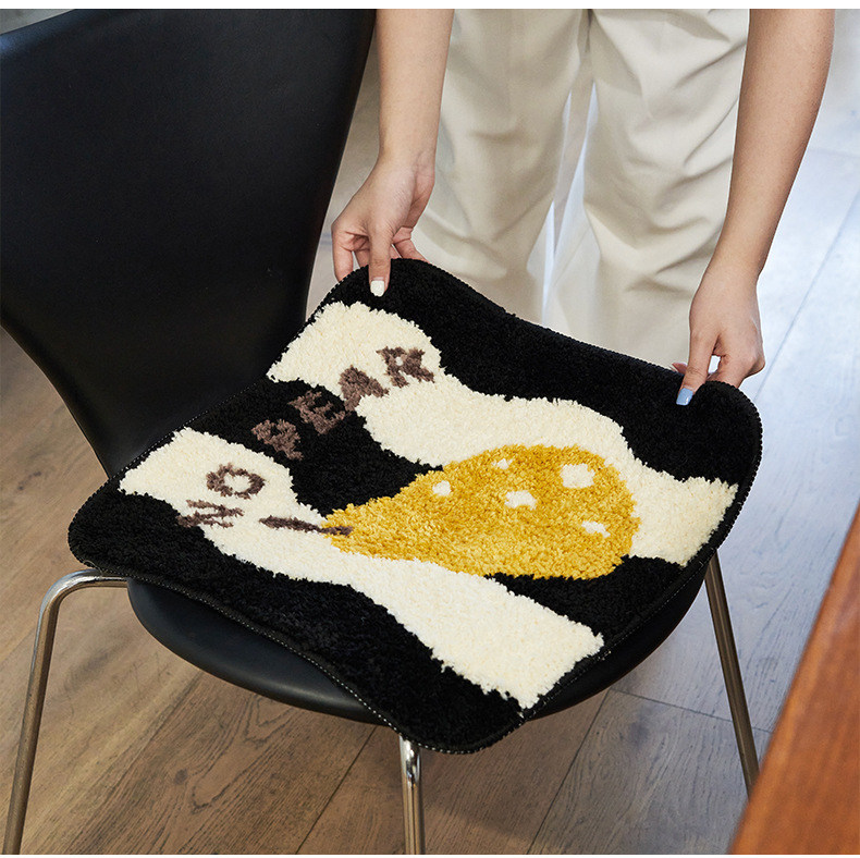 卡通儿童卧室坐垫地毯植绒飘窗垫客厅可爱防滑垫床边毯座垫多功能