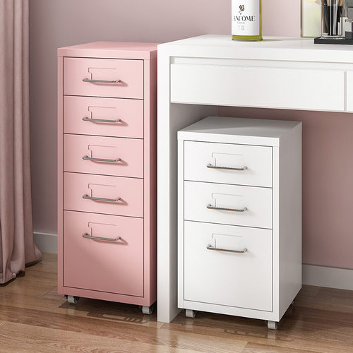 收纳柜落地矮柜防尘口红抽屉式化妆柜 置物架桌面办公桌移动柜