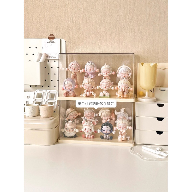 盲盒收纳展示架乐高手办娃娃透明防尘亚克力泡泡玛特陈列展示盒子