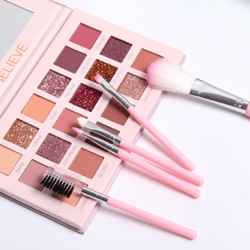 5支装化妆刷套装刷 眉刷 化妆用刷子腮红刷眼影刷唇刷美妆工具5件