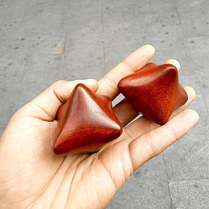 越南花梨木按摩器手玩六角星手球 六角手玩星穴位按摩保健球 批发