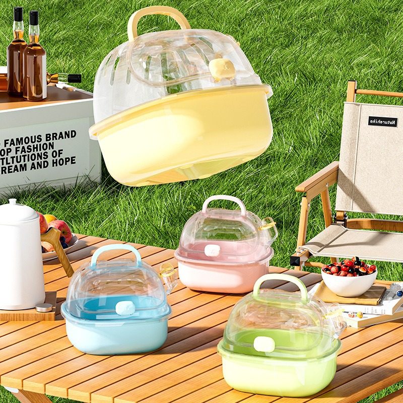 新品仓鼠笼子便携外出手提笼外带笼蜜袋鼯金丝熊花枝鼠笼厂家批发