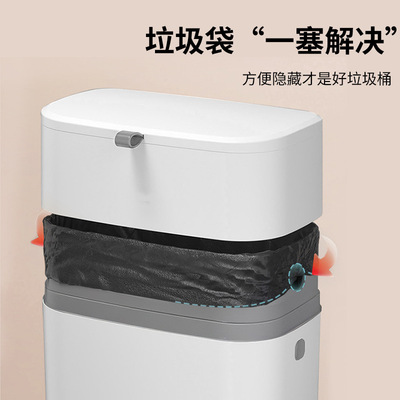 厨房垃圾桶橱厨余柜壁挂带盖家用高颜值不弯腰可移动免打孔日系
