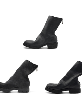 【现货】Guidi 经典788Z黑色后拉链马臀皮 788V黑色反绒男款皮靴