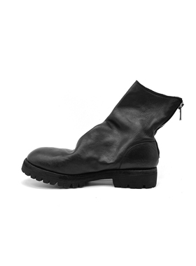 【现货】Guidi 796V 秋冬款黑色后拉链皮靴 男款休闲短靴靴子