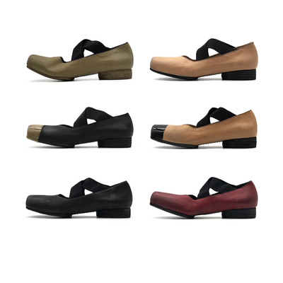 现货暗黑做旧芭蕾舞鞋