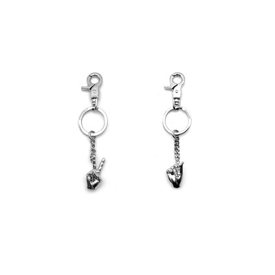 正品YProject手势造型钥匙扣