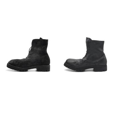 正品Guidi795V黑色系带马丁靴