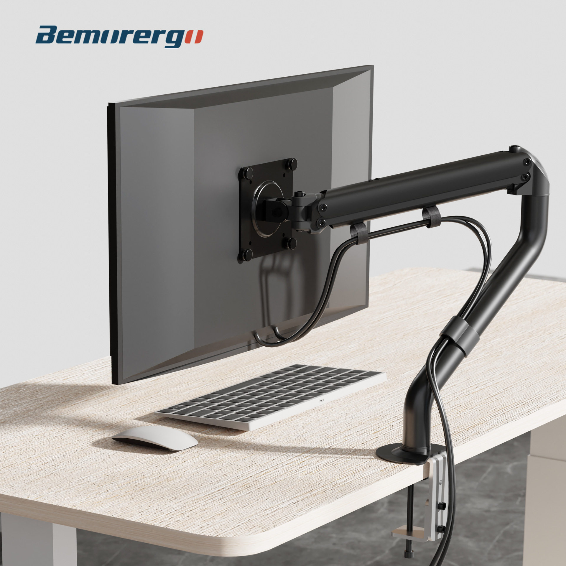 显示器悬臂支架桌面台式电脑增高万向升降移动底座机械臂三角支撑