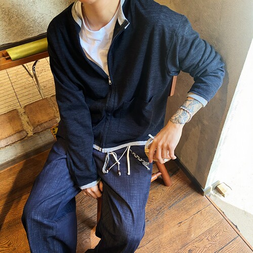 春季拼色领小香风柔软针织衫外套