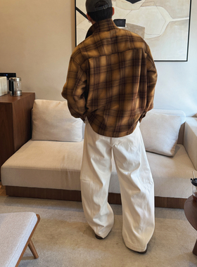 INTENSE 质感加绒弯刀休闲裤秋冬厚款设计师品牌极简男装CLEANFIT